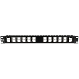 Patch Panel ecranat 24 porturi blank keystone înclinate 1U - TRENDnet TC-KP24SA