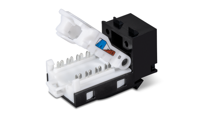 Mufă RJ-45 UTP Cat.6 tool-less, neagră - TRENDnet TC-K25C6BK