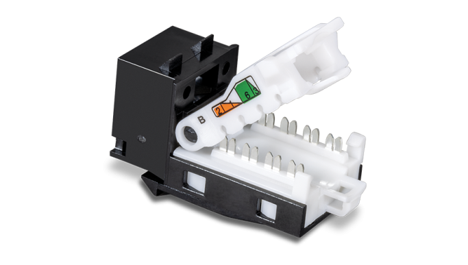 Mufă RJ-45 UTP Cat.6 tool-less, neagră - TRENDnet TC-K25C6BK