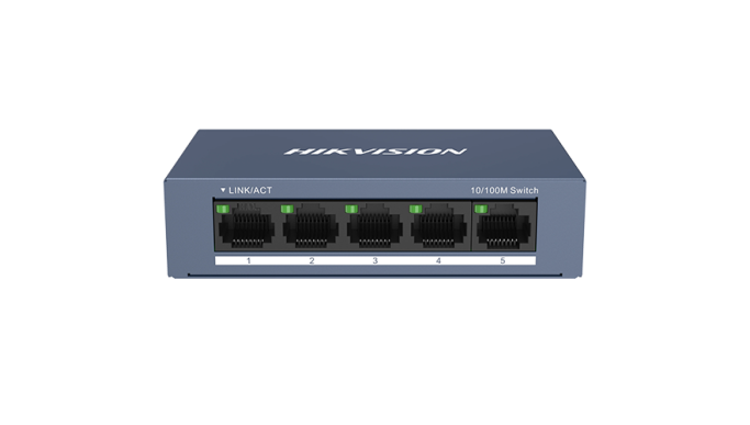 Switch 5 porturi 10/100 Mbps RJ45 - Hikvision DS-3E0105-O Switch 5 porturi 10/100 Mbps RJ45 - Hikvision DS-3E0105-O