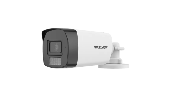 Dual Light - Cameră analog 2MP, lentilă 2.8mm, IR 40m, WL 40m, TVI/AHD/CVI/CVBS, Microfon - Hikvision DS-2CE17D0T-LFS-2.8mm