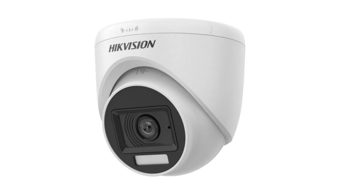 Dual Light - Cameră analog 2MP, lentilă 2.8mm, IR 20m, WL 20m, TVI/AHD/CVI/CVBS, Microfon - HIKVISION DS-2CE76D0T-LPFS-2.8mm