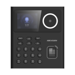Terminal standalone control acces cu recunoaștere facială, amprentă, card MIFARE și PIN, cameră 2MP, ecran LCD color 2.4 inch - Hikvision DS-K1T320MFWX
