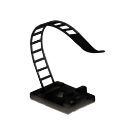 Suport plastic ajustabil pentru prindere cabluri, negru, 25x18 mm, autoadeziv, 100 buc - TSY Cable TAA-1-B