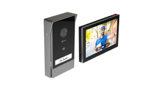 Kit interfon video inteligent EZVIZ, rezoluție 2k, monitor TFT 7 inch, instalare pe 2 fire, RFID, comenzi poartă/ușă, SDcard, Wi-Fi, IR CS-HP7-2k