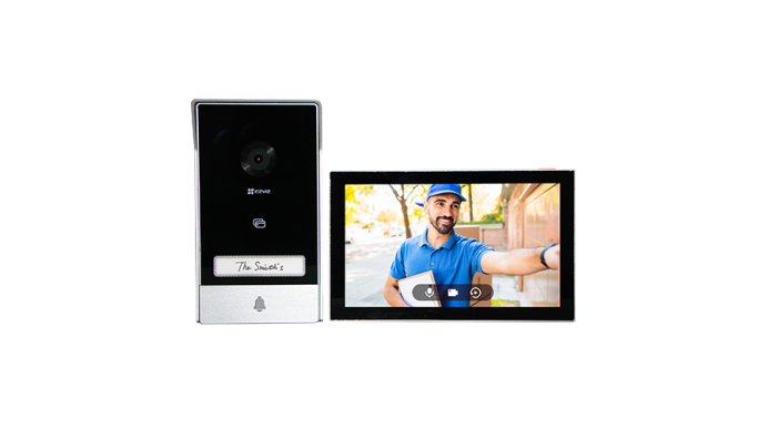 Kit interfon video inteligent EZVIZ, rezoluție 2k, monitor TFT 7 inch, instalare pe 2 fire, RFID, comenzi poartă/ușă, SDcard, Wi-Fi, IR CS-HP7-2k