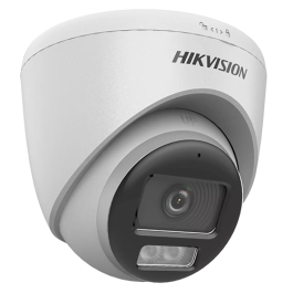 ColorVu, Dual Light - Cameră analog 2MP, lentilă 2.8mm, IR 40m, WL 40m, TVI/AHD/CVI/CVBS, Microfon, IP67 - Hikvision DS-2CE72DF0T-LFS-2.8mm