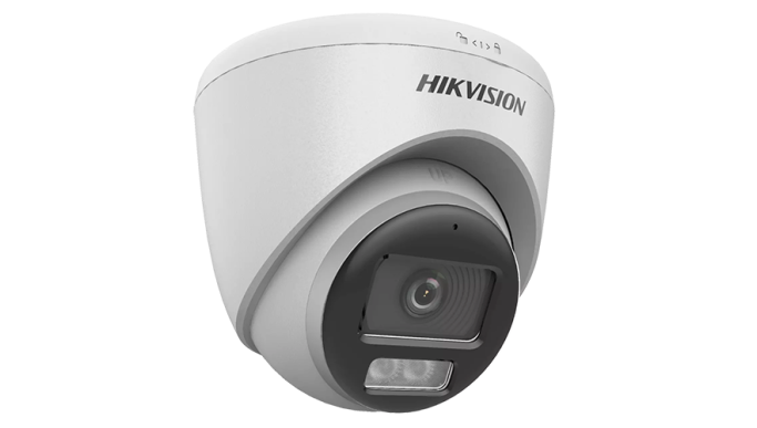 ColorVu, Dual Light - Cameră analog 2MP, lentilă 2.8mm, IR 40m, WL 40m, TVI/AHD/CVI/CVBS, Microfon, IP67 - Hikvision DS-2CE72DF0T-LFS-2.8mm