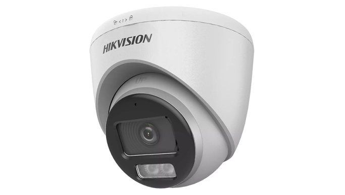 ColorVu, Dual Light - Cameră analog 2MP, lentilă 2.8mm, IR 40m, WL 40m, TVI/AHD/CVI/CVBS, Microfon, IP67 - Hikvision DS-2CE72DF0T-LFS-2.8mm