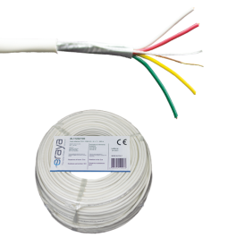 Cablu de alarmă 4 fire ecranate, cupru integral, 100m - eRaya AL10422-100