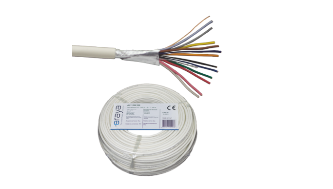 Cablu de alarmă 12 fire ecranate, cupru integral, 100m - eRaya AL11222-100