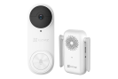 Kit sonerie video EZVIZ, conexiune Wi-Fi, rezoluție 3K, acumulator 5200mAh, PIR detecție mișcare, unghi vizualizare ultra-larg, slot SDcard CS-DB2-Pro-3K