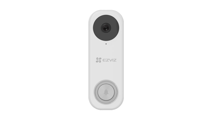 Kit sonerie video EZVIZ, conexiune Wi-Fi, rezoluție 3K, acumulator 5200mAh, PIR detecție mișcare, unghi vizualizare ultra-larg, slot SDcard CS-DB2-Pro-3K