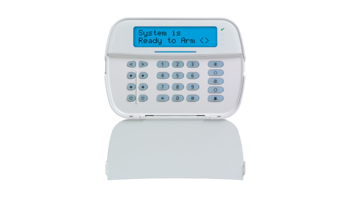 Tastatură LCD alfanumerică, cablată, 128 zone, cititor proximitate, SERIA NEO - DSC HS2LCDPEE3