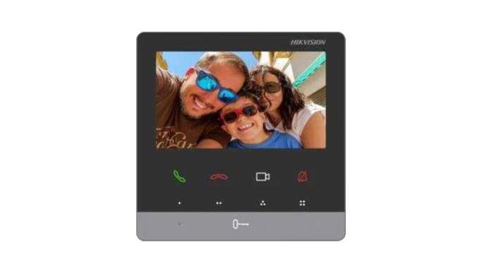 Monitor videointerfon TCP/IP, TFT LCD 4.3 inch, 9 butoane, PoE – Hikvision DS-KH6100-E1