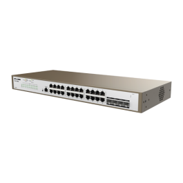 Switch 24 porturi Gigabit, 4 porturi SFP Gigabit, 1 port RJ45 consolă, Management, 1U - IP-COM PRO-S24