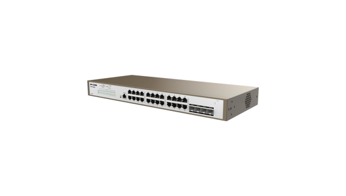 Switch 24 porturi Gigabit, 4 porturi SFP Gigabit, 1 port RJ45 consolă, Management, 1U - IP-COM PRO-S24