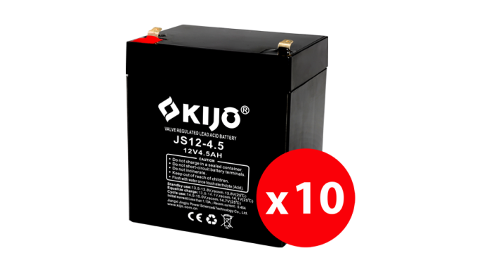 Cutie 10 acumulatori JS12-4.5 - KIJO JS12-4.5-BAX
