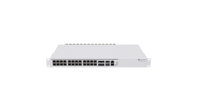 Management Switch 20 RJ45 2.5 Gigabit, 2 x QSFP+, 4 x Combo (2.5 Gigabit sau SFP+) - MikroTik CRS326-4C+20G+2Q+RM