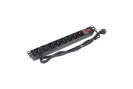 PDU 8 prize Schuko, 19'', 1U, aluminiu cu protecție - ASYTECH Networking ASY-PDU-8
