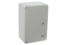 Cutie distribuție IP65 din ABS gri, ușă mată, placă metalică, 200x300x130 mm PP3001 Cutie distribuție IP65 din ABS gri, ușă mată, placă metalică, 200x300x130 mm PP3001