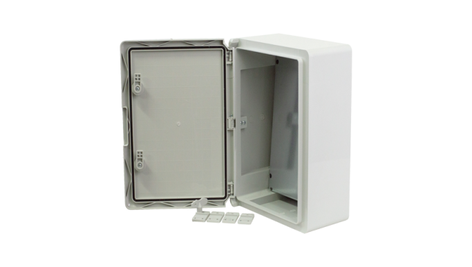 Cutie distribuție IP65 din ABS gri, ușă mată, placă metalică, 300x400x170 mm PP3004 Cutie distribuție IP65 din ABS gri, ușă mată, placă metalică, 300x400x170 mm PP3004