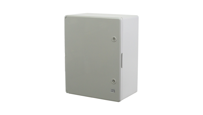 Cutie distribuție IP65 din ABS gri, ușă mată, placă metalică, 400x500x240 mm PP3007