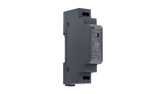 Sursă de alimentare în comutație, 12V / 1.25A, șină DIN - Mean Well HDR-15-12