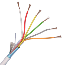 Cablu de alarmă 6 fire ecranate, cupru integral, 100m 6CUEF