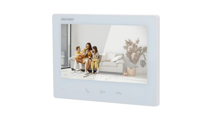 KIT videointerfon 2 fire pentru 1 familie, monitor 7 inch, Alarmă, IK08, Card 32GB, Al - HIKVISION DS-KIS704EY-AL