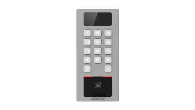 Terminal control acces și Video-interfon, tastatură, card, Bluetooth, Wi-Fi, Alarmă - HIKVISION DS-K1T502DBFWX-C