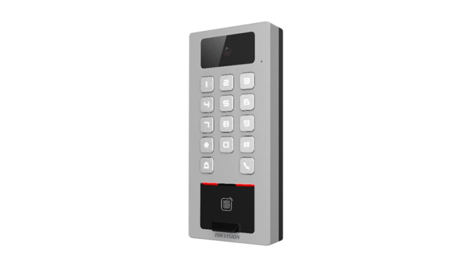 Terminal control acces și Video-interfon, tastatură, card, Bluetooth, Wi-Fi, Alarmă - HIKVISION DS-K1T502DBFWX-C