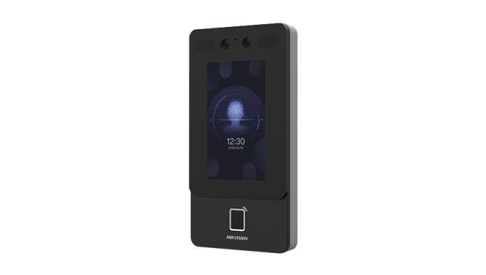 Terminal control acces TCP/IP cu Recunoaștere facială, Amprentă, Card Mifare, PIN, 2MP, WiFi, PoE - HIKVISION DS-K1T342MFWX-E1