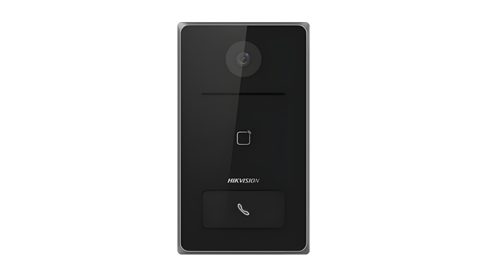 Panou exterior videointerfon TCP/IP, Wi-Fi, 2MP, IR 2.5m, 1 familie, montaj aparent, PoE - HIKVISION DS-KV6133-WME1-Aparent