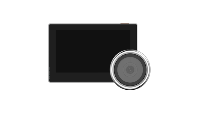 Vizor electronic smart, Wi-Fi, FullHD 1080P, monitor 4.3 inch, acumulator 2200mAh - EZVIZ CS-HP2-2MP
