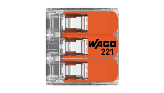 Conector derivație 3 fire, max. 4 mm² (50 buc.) - WAGO 221-413