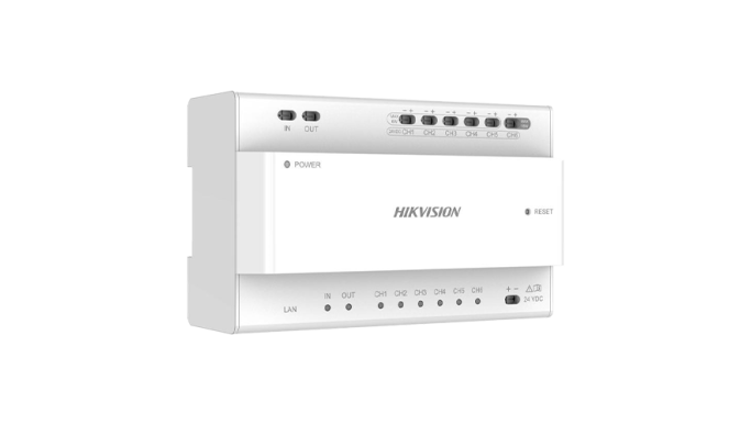 Distribuitor Video/Audio 2 fire pentru 6 posturi - Hikvision DS-KAD706Y