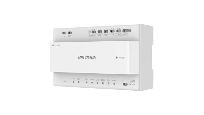 Distribuitor Video/Audio 2 fire pentru 6 posturi - Hikvision DS-KAD706Y