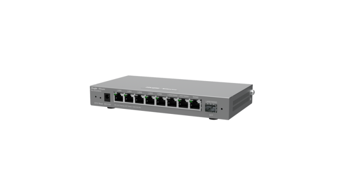Router 8 porturi RJ45 1 Gbps, 1 port SFP 1 Gbps, 200 clienți, Multi-WAN, Cloud Management - Ruijie RG-EG209GS Router 8 porturi RJ45 1 Gbps, 1 port SFP 1 Gbps, 200 clienți, Multi-WAN, Cloud Management - Ruijie RG-EG209GS