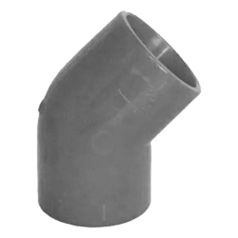 Racord ABS 45° gri pentru țeavă de 25 mm, 10 bucăți - Honeywell PIP-006-G