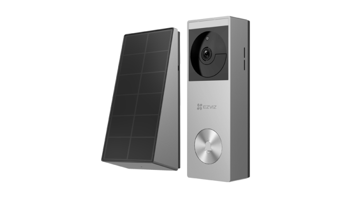 Sonerie video smart, Wi-Fi, 2K, Panou solar, acumulator 5200mAh, PIR, IR 6M, Stocare 32GB - EZVIZ CS-HP3(3MP)