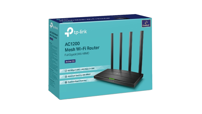 Router wireless TP-LINK Archer C6 Dual-Band WiFi 5 Gigabit cu Tehnologie OneMesh™ ArcherC6