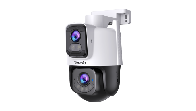 Cameră PT Wi-Fi, rezoluție 3+3MP, Dual-Lens, Audio bidirecțional, IR/WL 30m, Alarmă, IP65 - TENDA TND-CH9-WCA