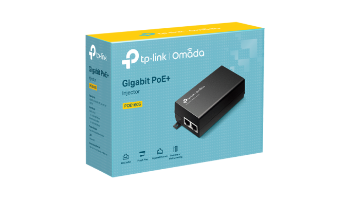 Injector PoE+, 2 x RJ45 Gigabit, 30W - TP-Link Omada POE160S