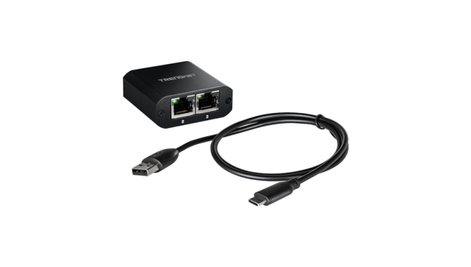 Splitter RJ45 Gigabit 1 IN, 2 OUT, USB-C – TRENDnet TEG-102S