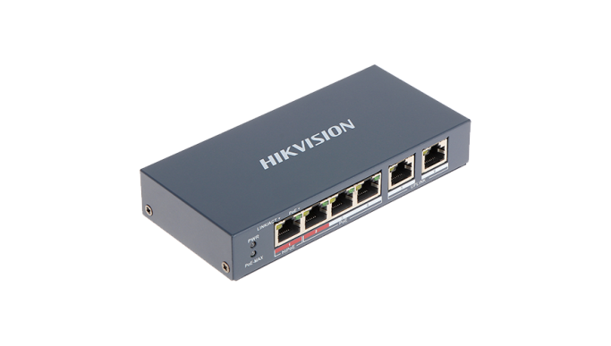 Switch 4 porturi PoE+, 2 porturi uplink - HIKVISION DS-3E0106HP-E