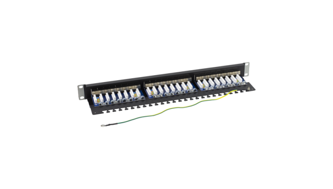 Patch Panel 1U, FTP Cat6A, 24 porturi RJ45 - ASYTECH Networking ASY-PP-FTP6A-24
