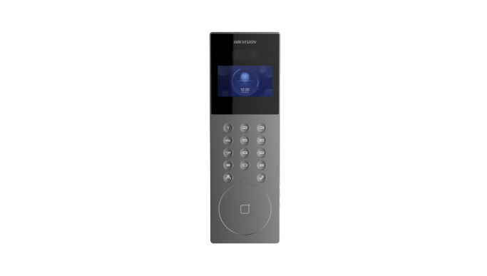 Panou exterior videointerfon TCP/IP pentru blocuri și spații birouri, control acces integrat card și DETECȚIE FACIALĂ - HIKVISION DS-KD9203-E6