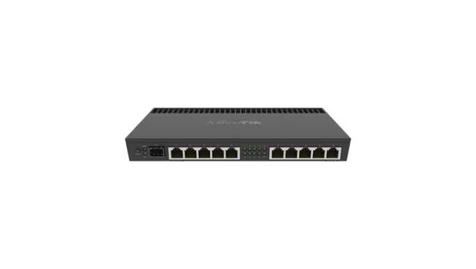 Router 10 x Gigabit, 1 x SFP+ 10Gbps, 1 x PoE, RouterOS L5, 1U – MikroTik RB4011iGS+RM