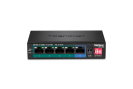 Switch 4 porturi Gigabit Long Range 200m PoE+, 1 port Gigabit - TRENDnet TPE-LG50